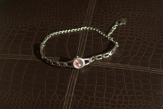 Pink Face Watch Chain